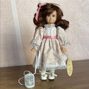 Charming Doll with Brown Hair and Pink Dress
